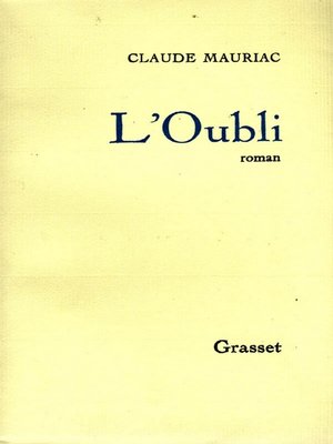 cover image of L'oubli